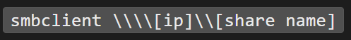 smbclient example code to access 'anonymous' share